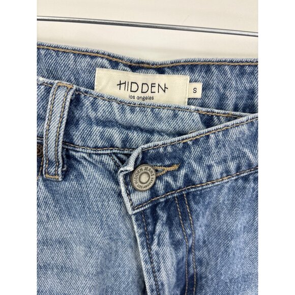 Hidden Midi Front Slit Peyton Denim Jean Skirt Size Small - Picture 6 of 8